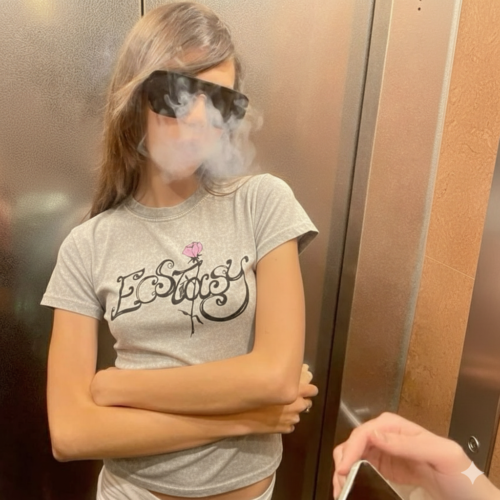 AMERICAN ECSTASY WHITE TEE