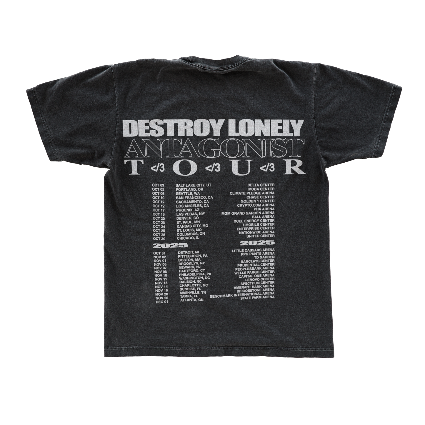 "Pain Passion Audio" Destroy Lonely Tour Tee